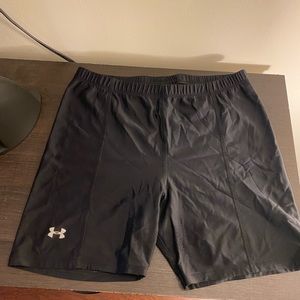 Women’s Under Armour compression bike shorts black size Large.